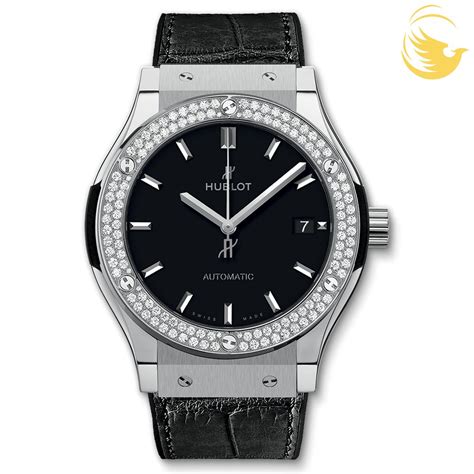 Hublot Classic Fusion Quartz Titanium Diamonds Women's 